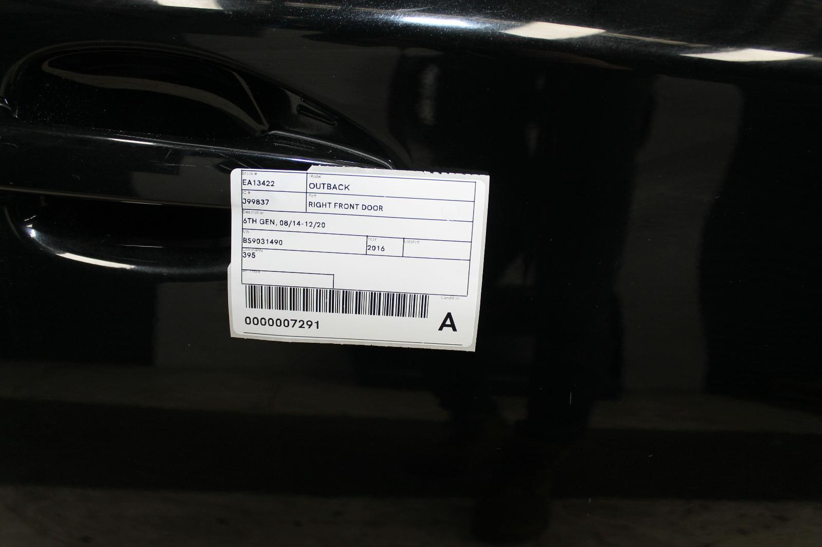 2016 Subaru Outback Right Front Door View Auto part Right Front Door Subaru Outback 2016