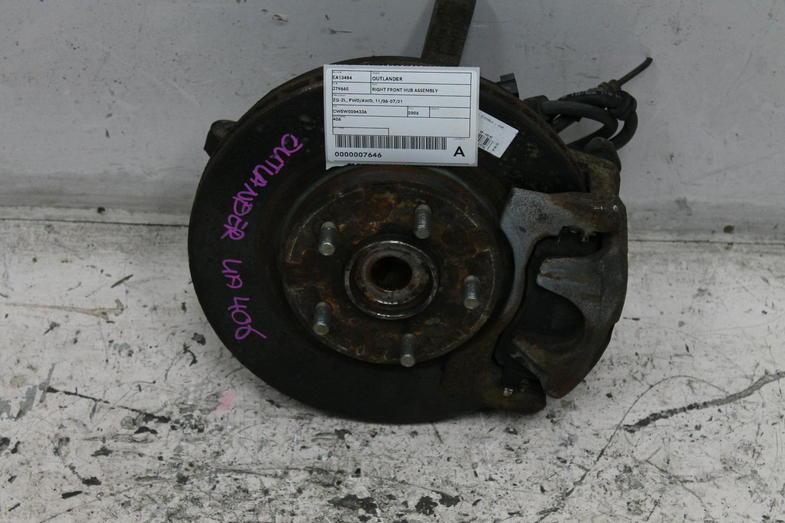 View Auto part Right Front Hub Assembly Mitsubishi Outlander 2006