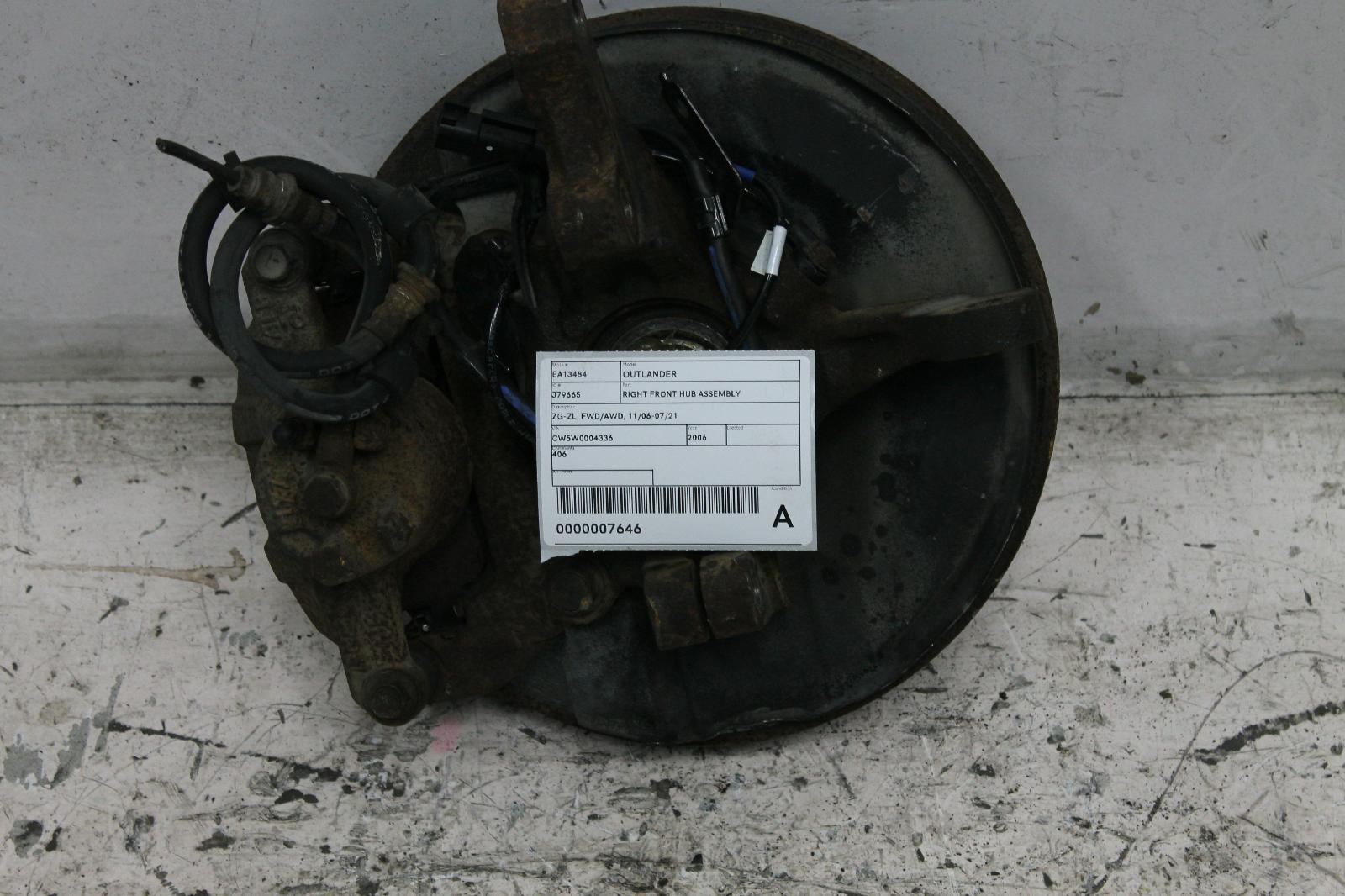 View Auto part Right Front Hub Assembly Mitsubishi Outlander 2006