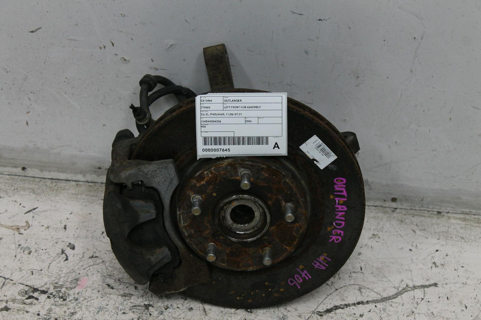 View Auto part Left Front Hub Assembly Mitsubishi Outlander 2006