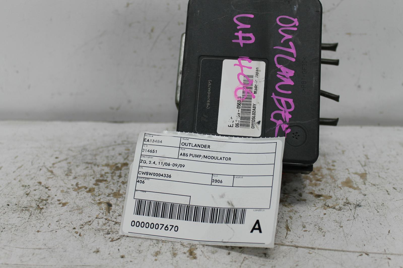 View Auto part Abs Pump/Modulator Mitsubishi Outlander 2006