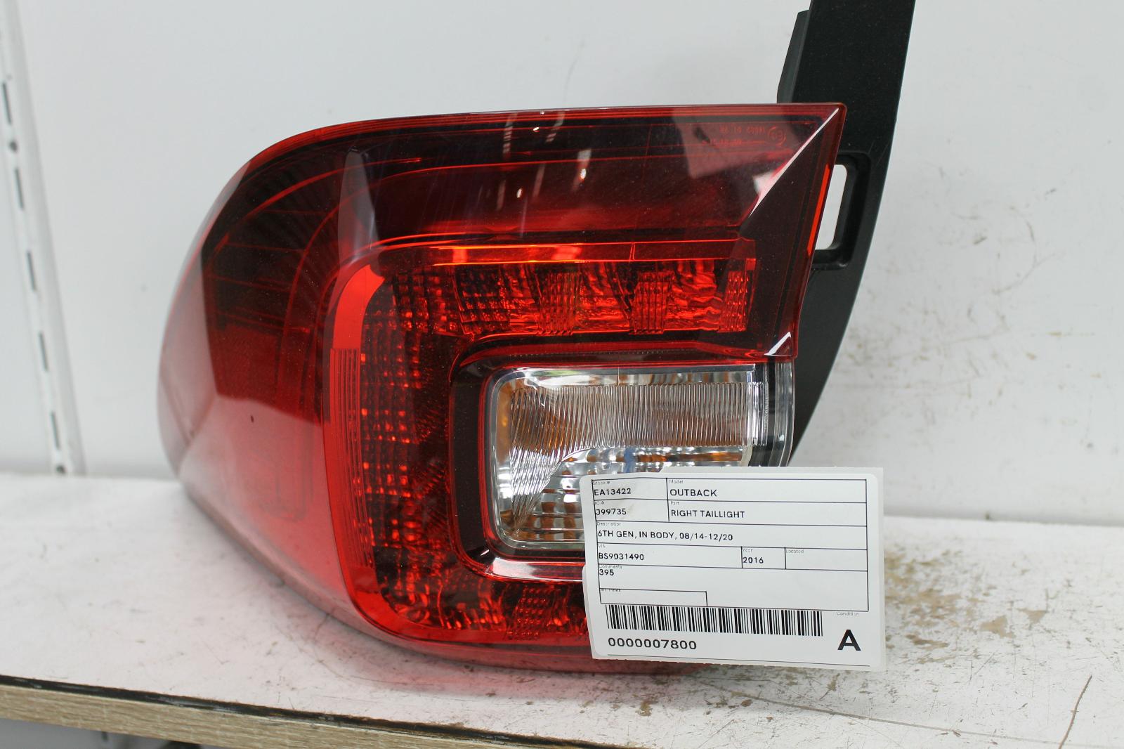2016 Subaru Outback Right Taillight View Auto part Right Taillight Subaru Outback 2016