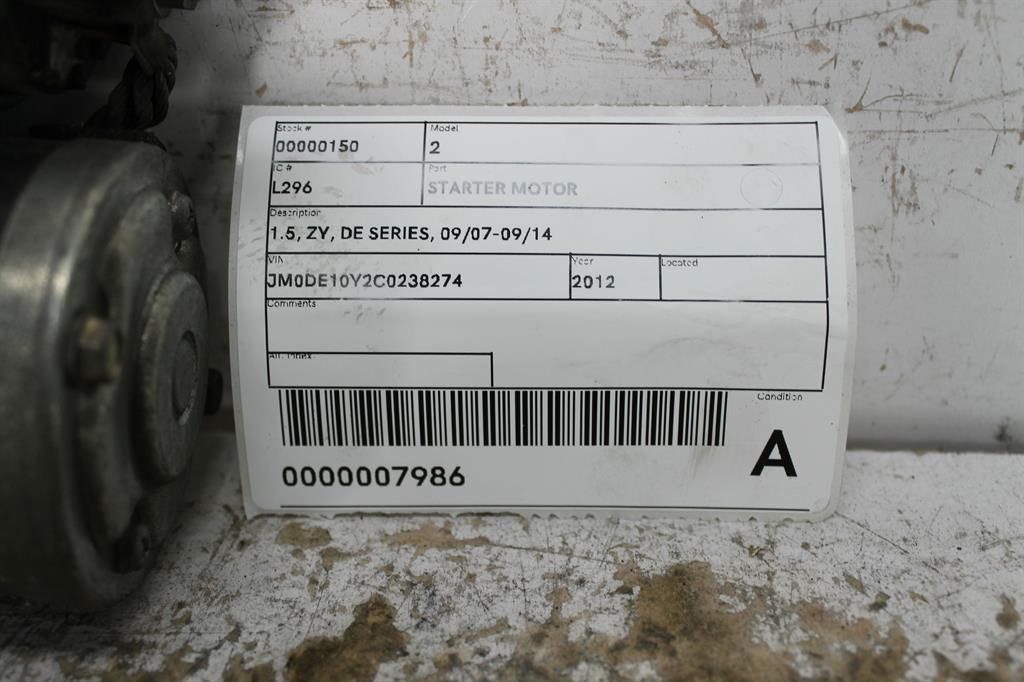 View Auto part Starter Mazda 2 2012