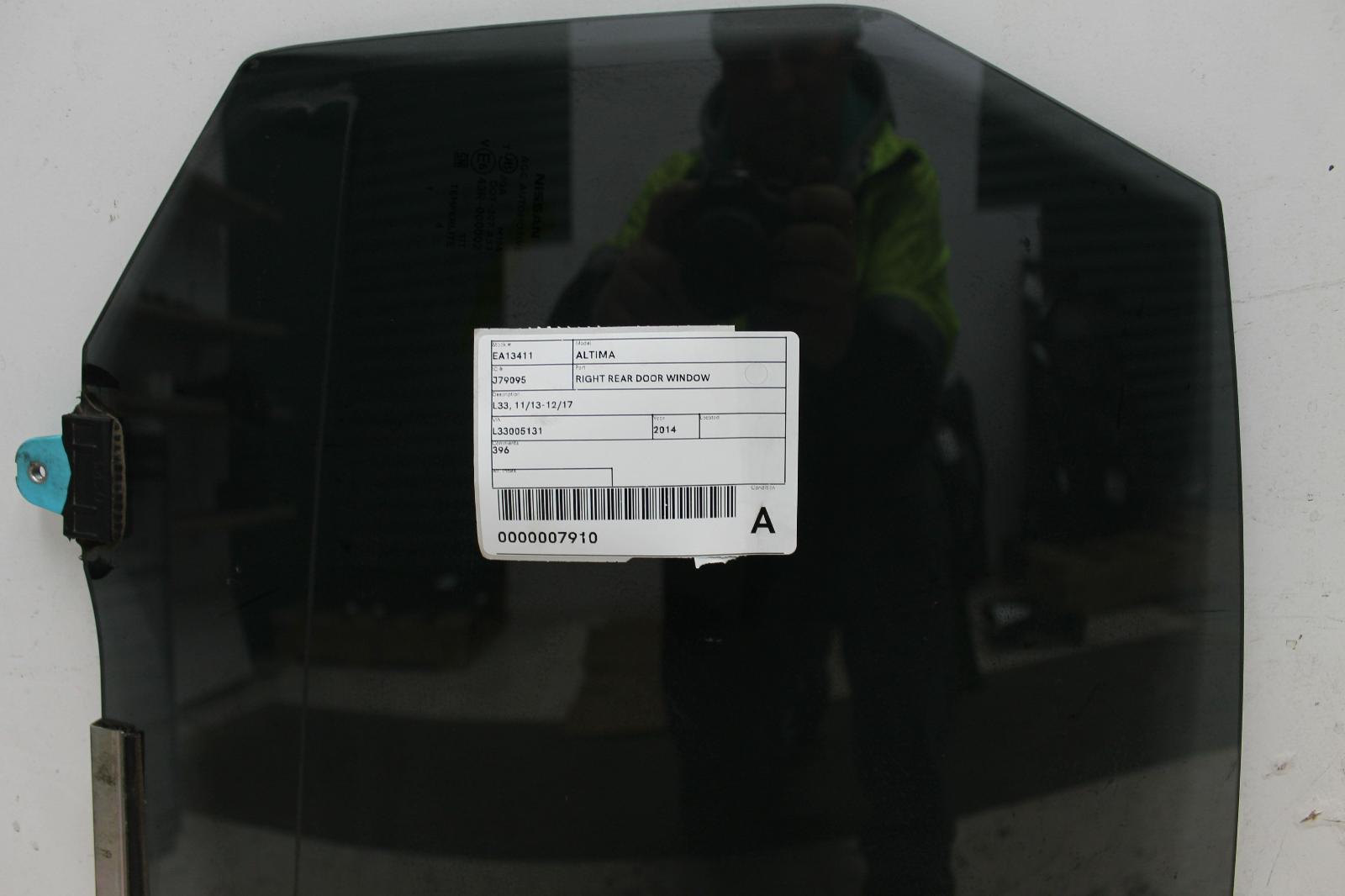 View Auto part Right Rear Door Window Nissan Altima 2014