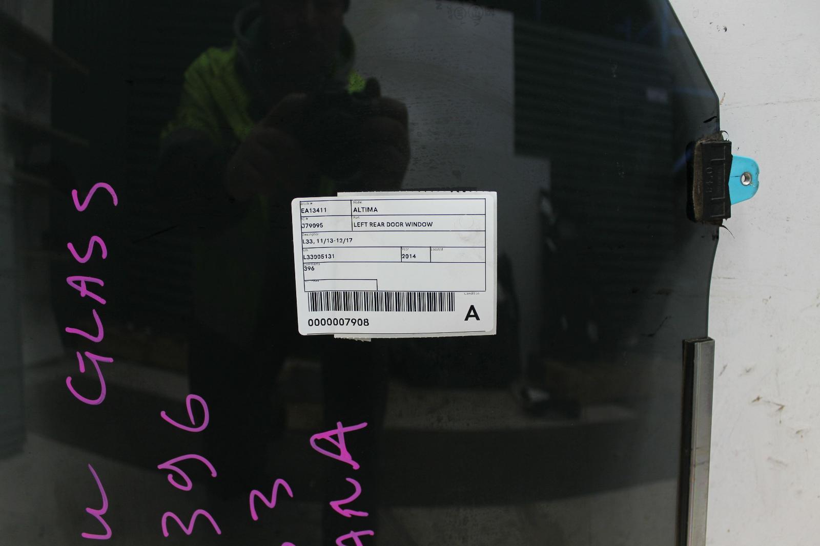 View Auto part Left Rear Door Window Nissan Altima 2014