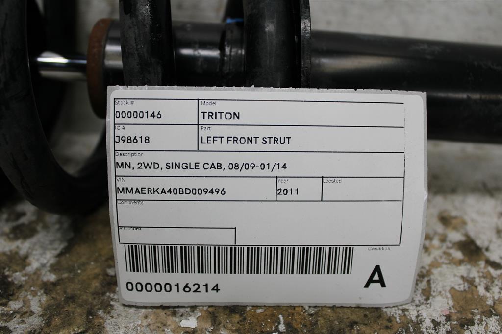 View Auto part Left Front Strut Mitsubishi Triton 2011