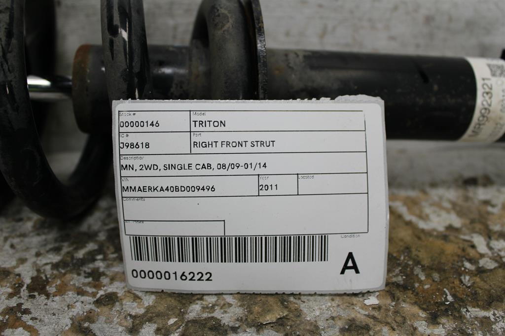 View Auto part Right Front Strut Mitsubishi Triton 2011