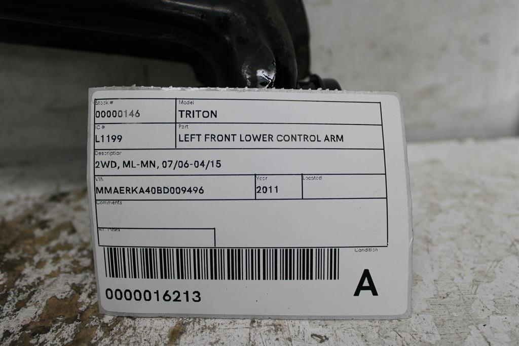 View Auto part Left Front Lower Control Arm Mitsubishi Triton 2011