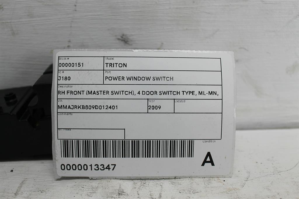 2009 Mitsubishi Triton Pwr Dr Wind Switch View Auto part Pwr Dr Wind Switch Mitsubishi Triton 2009