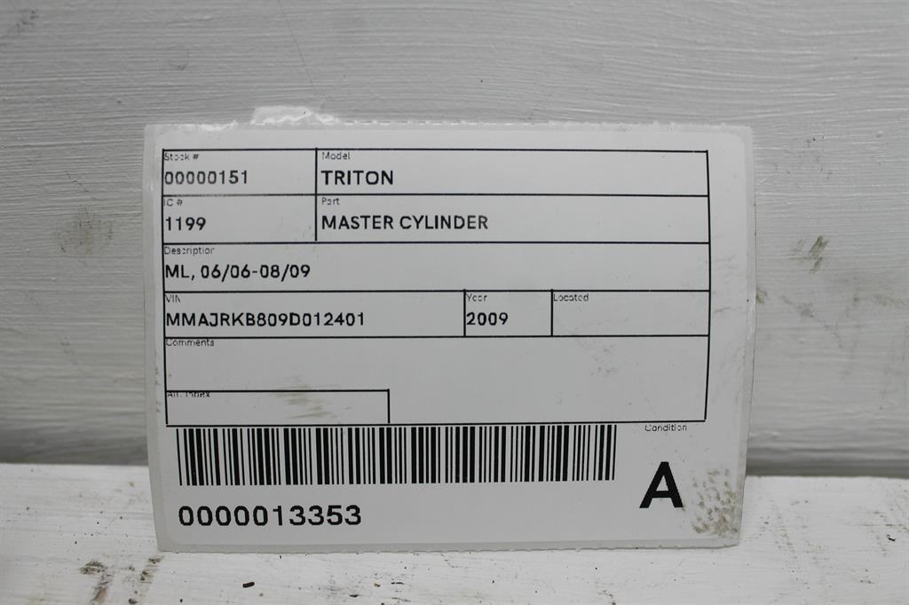 View Auto part Master Cylinder Mitsubishi Triton 2009