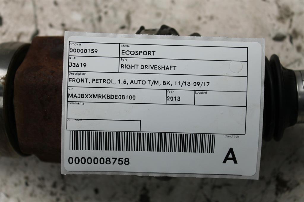 View Auto part Right Driveshaft Ford Ecosport 2013