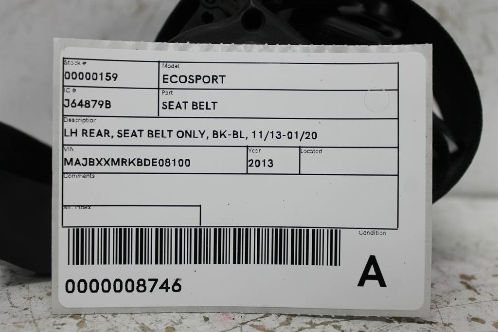 View Auto part Seatbelt/Stalk Ford Ecosport 2013