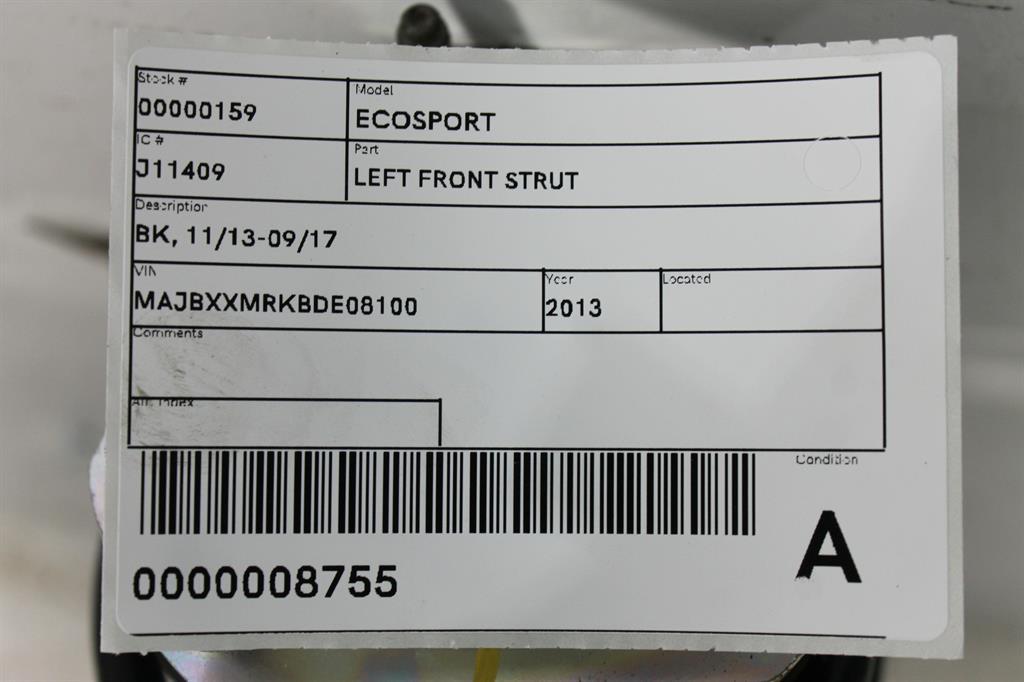 View Auto part Left Front Strut Ford Ecosport 2013