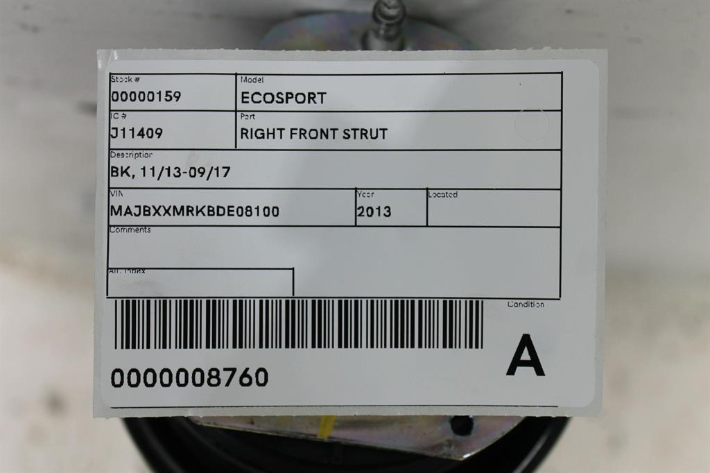View Auto part Right Front Strut Ford Ecosport 2013