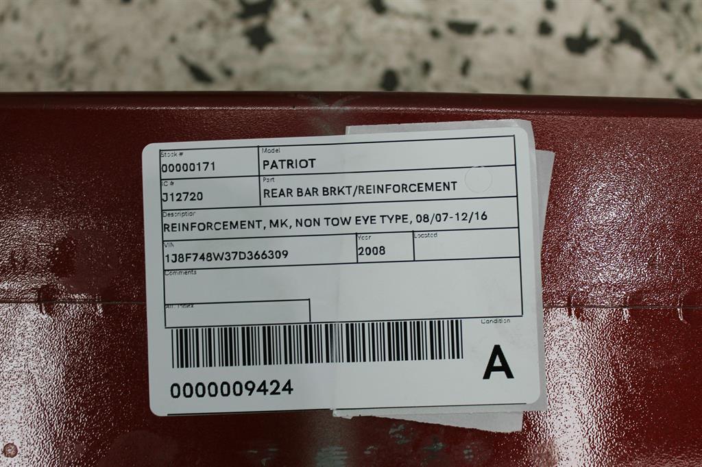 2008 Jeep Patriot R/Bar Bracket/Reinfo View Auto part R/Bar Bracket/Reinfo Jeep Patriot 2008