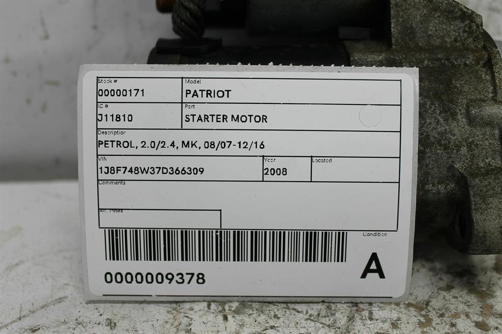 View Auto part Starter Jeep Patriot 2008