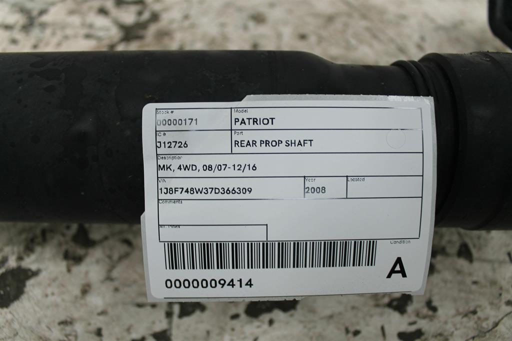 View Auto part Rear Drive Shaft Jeep Patriot 2008