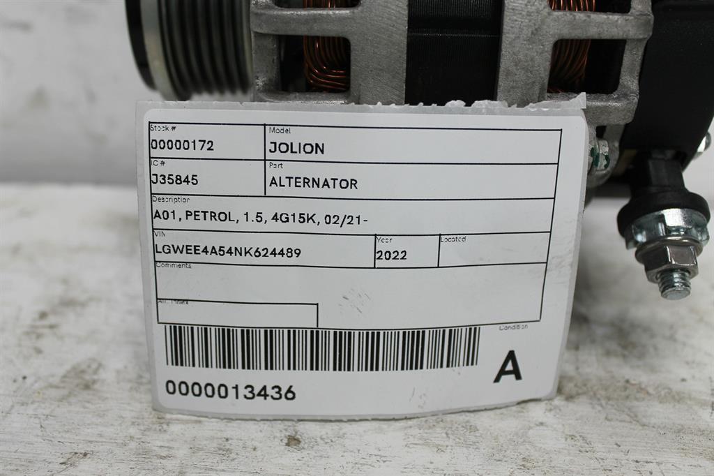 View Auto part Alternator Haval Jolion 2022