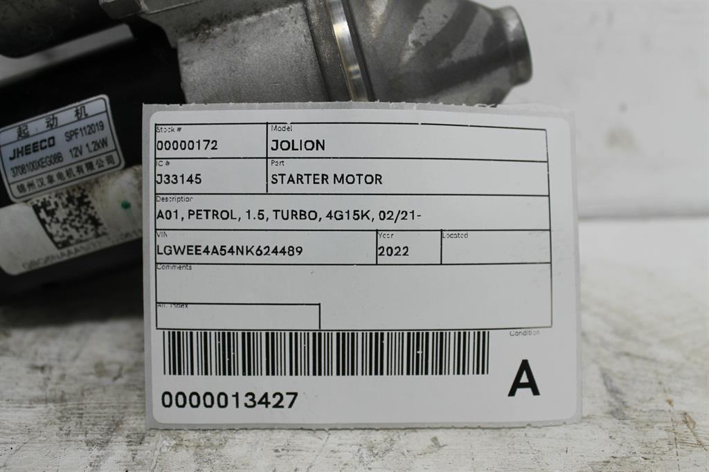 View Auto part Starter Haval Jolion 2022