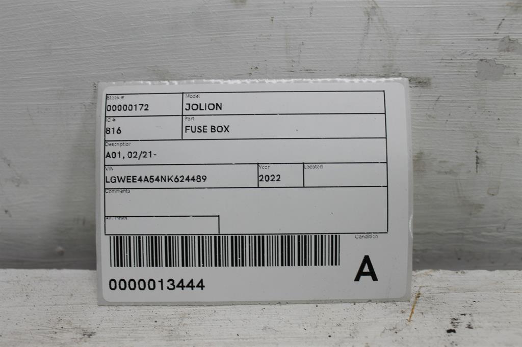 View Auto part Fuse Box Haval Jolion 2022