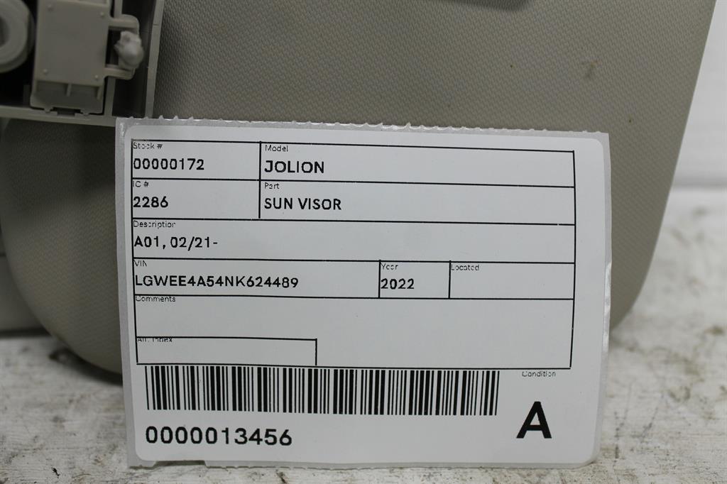 2022 Haval Jolion Sunvisor View Auto part Sunvisor Haval Jolion 2022