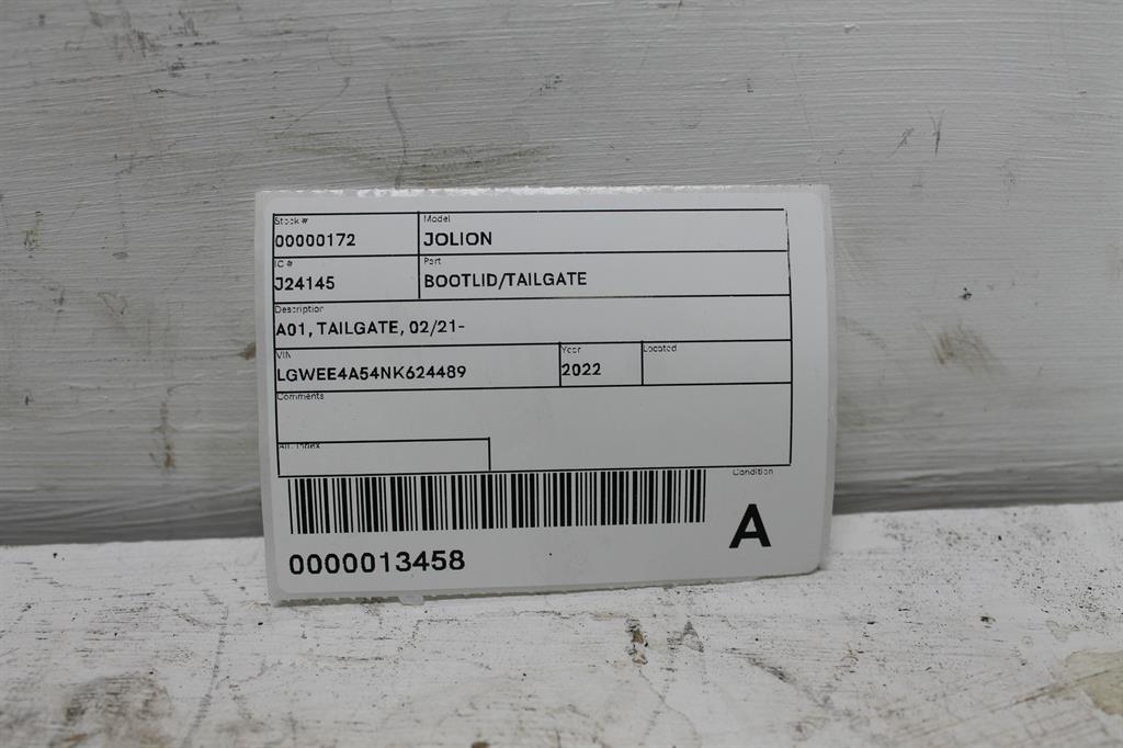 View Auto part Bootlid/Tailgate Haval Jolion 2022