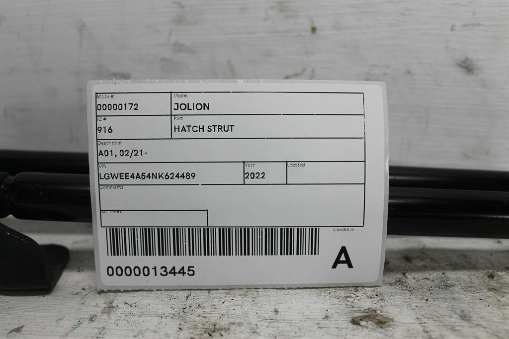 View Auto part Hatch Strut Haval Jolion 2022