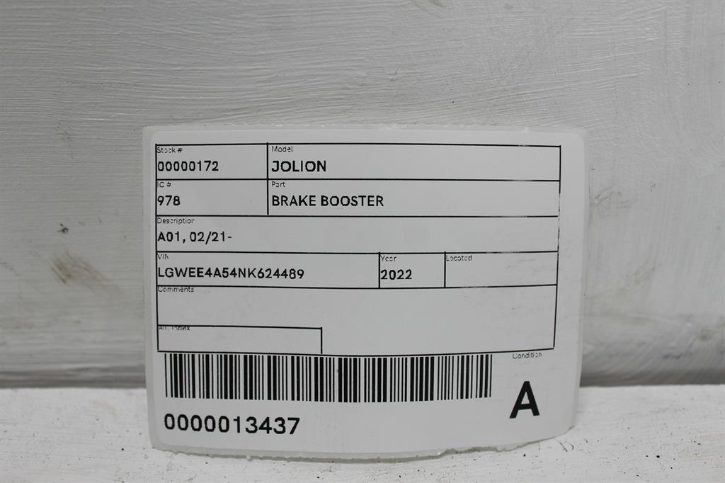 View Auto part Brake Booster Haval Jolion 2022