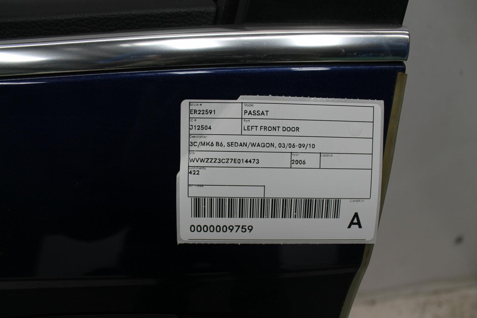 View Auto part Left Front Door Volkswagen Passat 2006