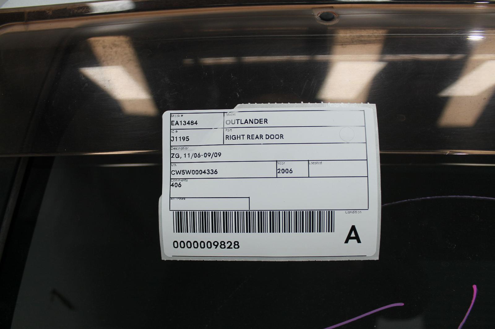 View Auto part Right Rear Door Sliding Mitsubishi Outlander 2006