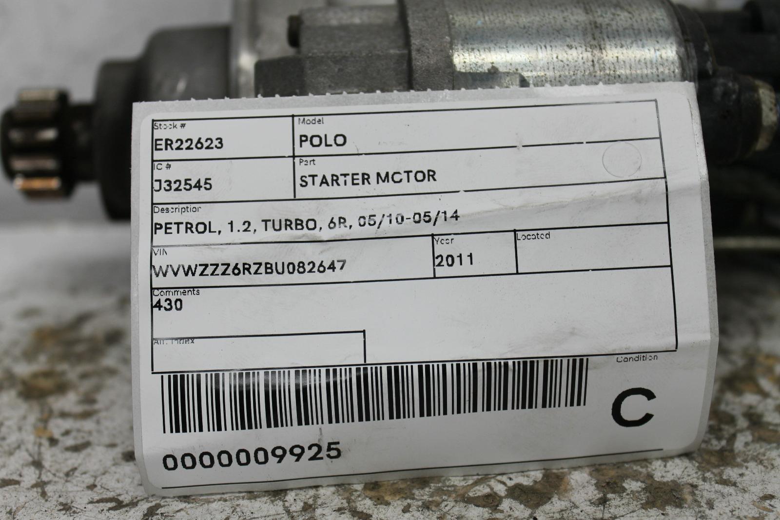 View Auto part Starter Volkswagen Polo 2011