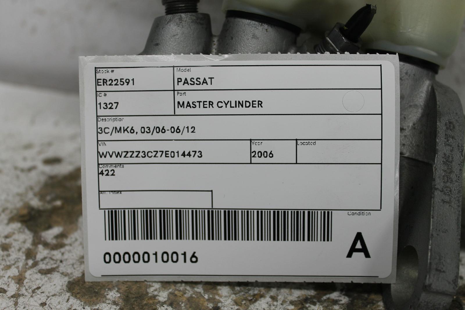 View Auto part Master Cylinder Volkswagen Passat 2006