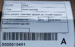 View Auto part Front Bumper Volkswagen Golf 2010