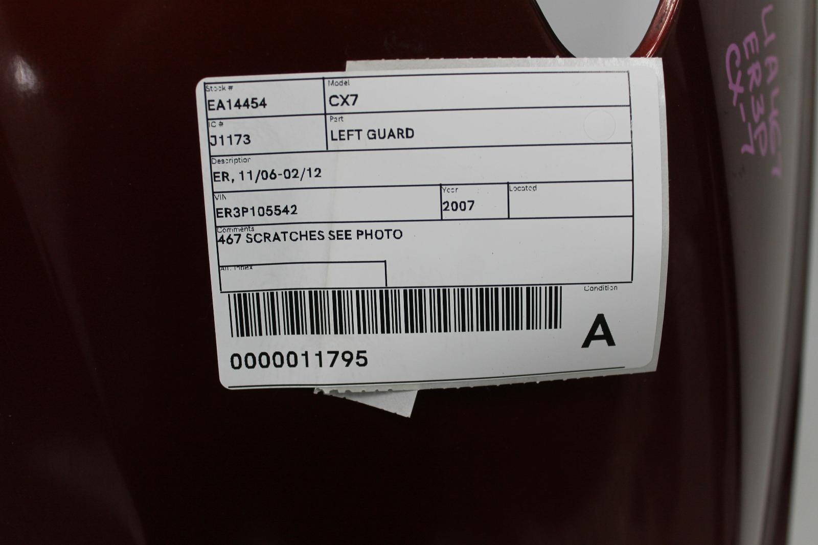 View Auto part Left Guard Mazda Cx7 2007