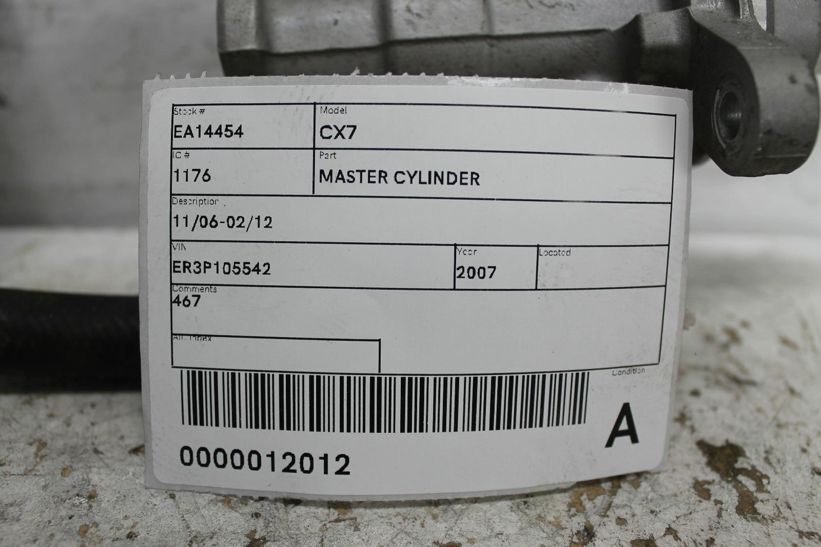 View Auto part Master Cylinder Mazda Cx7 2007