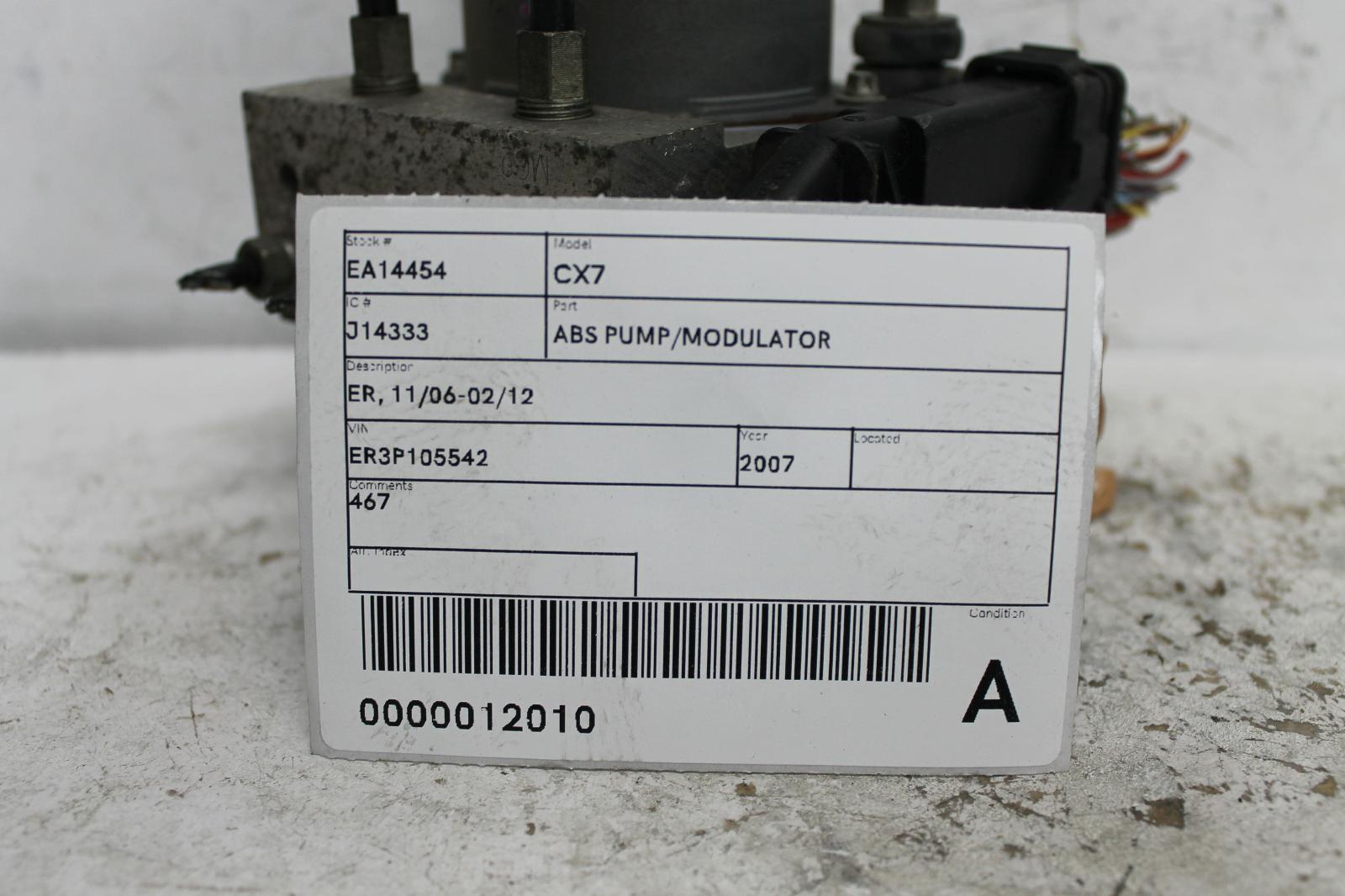 View Auto part Abs Pump/Modulator Mazda Cx7 2007