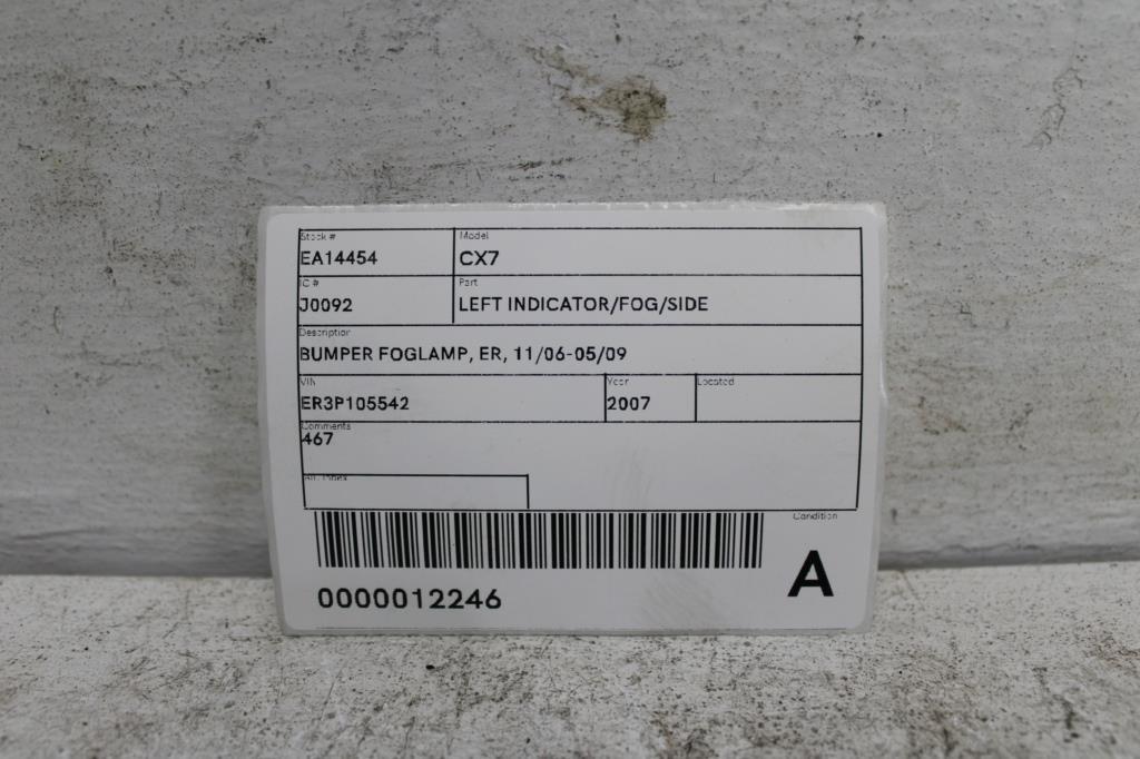 View Auto part Left Indicator/Fog/Side Mazda Cx7 2007