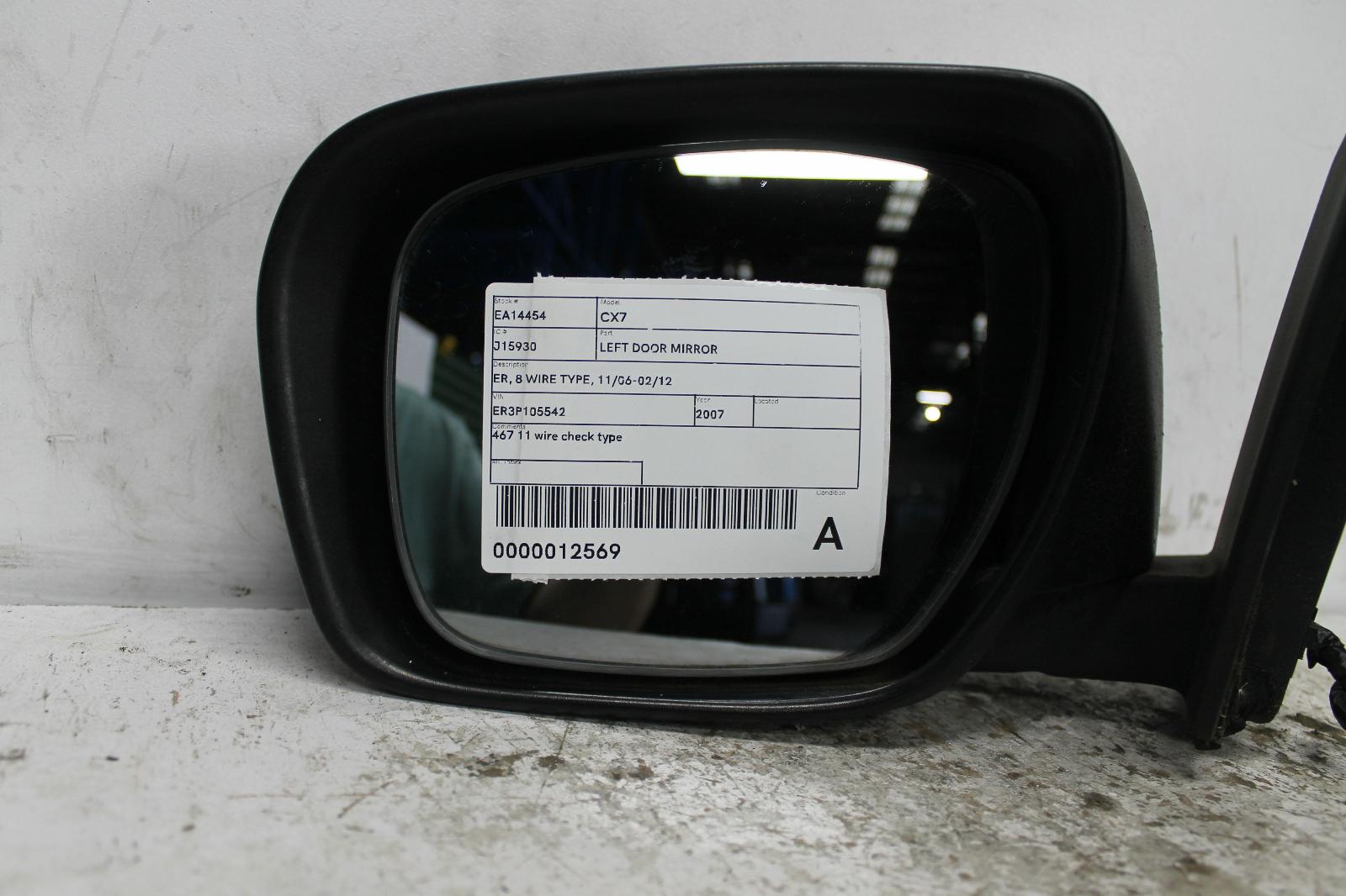 2007 Mazda Cx7 Left Door Mirror View Auto part Left Door Mirror Mazda Cx7 2007