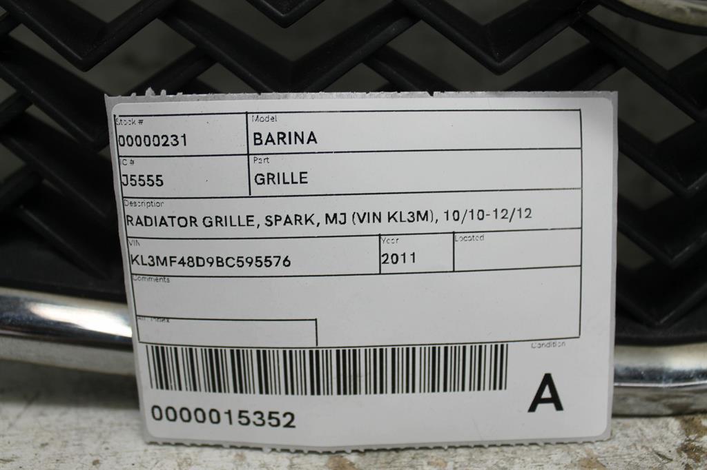 2011 Holden Barina Grille View Auto part Grille Holden Barina 2011