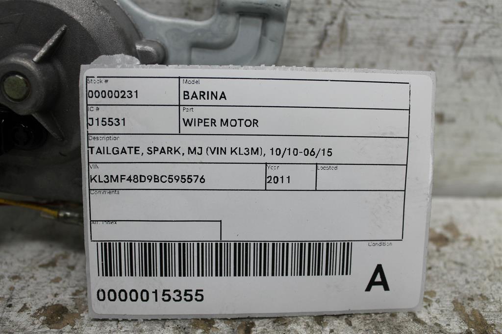2011 Holden Barina Wiper Motor View Auto part Wiper Motor Holden Barina 2011