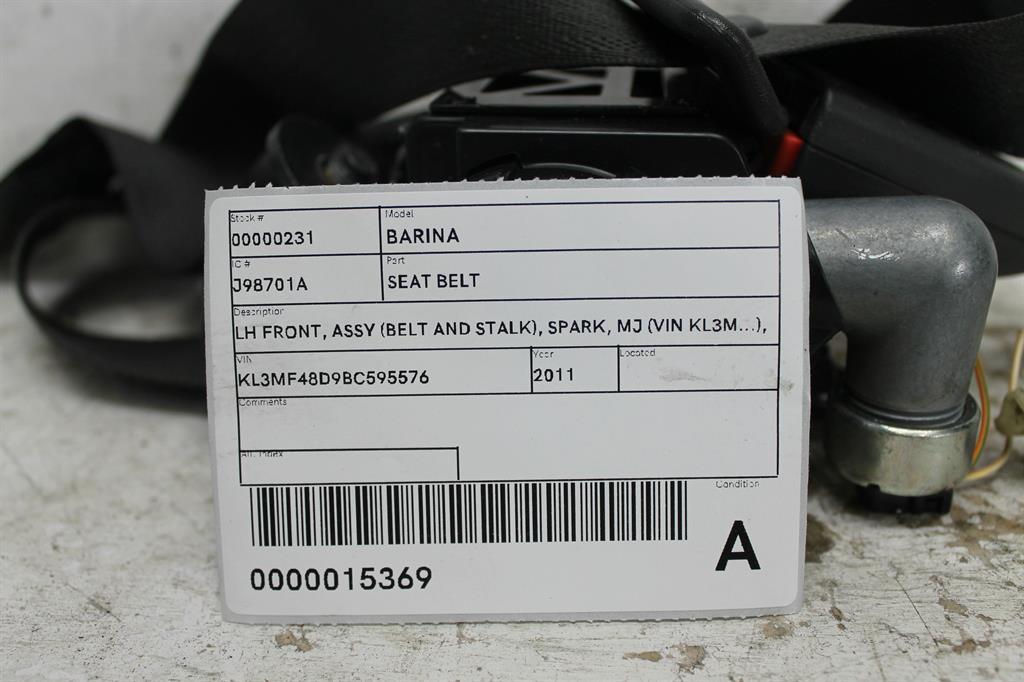 2011 Holden Barina Seatbelt/Stalk View Auto part Seatbelt/Stalk Holden Barina 2011