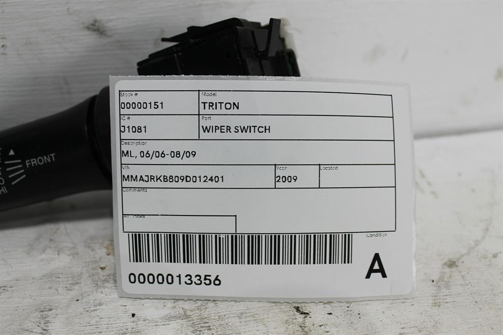 2009 Mitsubishi Triton Wiper Switch View Auto part Wiper Switch Mitsubishi Triton 2009