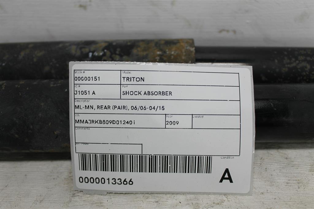 2009 Mitsubishi Triton Shock Absorber View Auto part Shock Absorber Mitsubishi Triton 2009