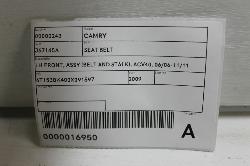 View Auto part Seatbelt/Stalk Toyota Camry 2009