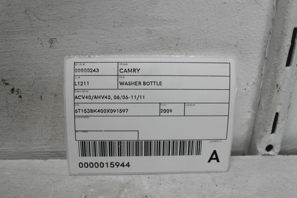 2009 Toyota Camry Washer Bottle View Auto part Washer Bottle Toyota Camry 2009