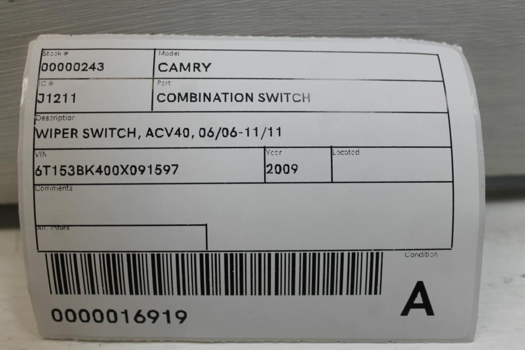 View Auto part Combination Switch Toyota Camry 2009