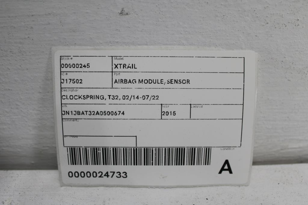View Auto part Airbag Module/Sensor Nissan Xtrail 2015