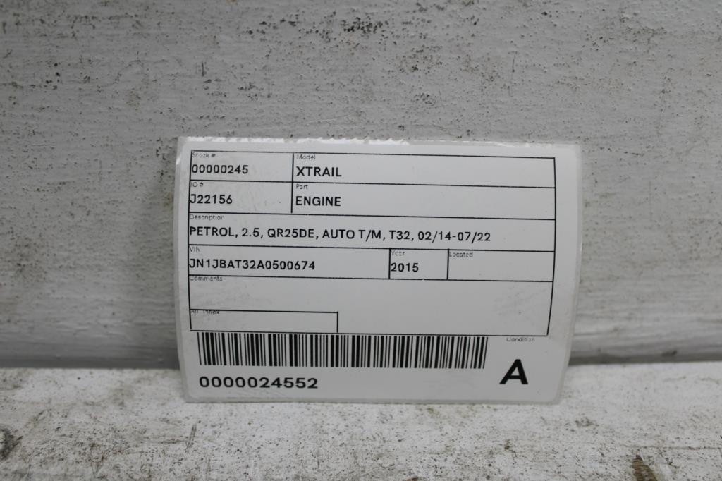 View Auto part Engine Nissan Xtrail 2015