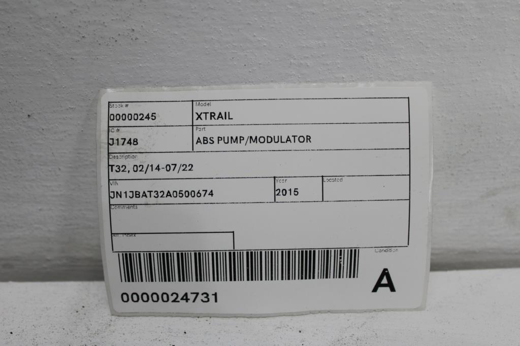 View Auto part Abs Pump/Modulator Nissan Xtrail 2015