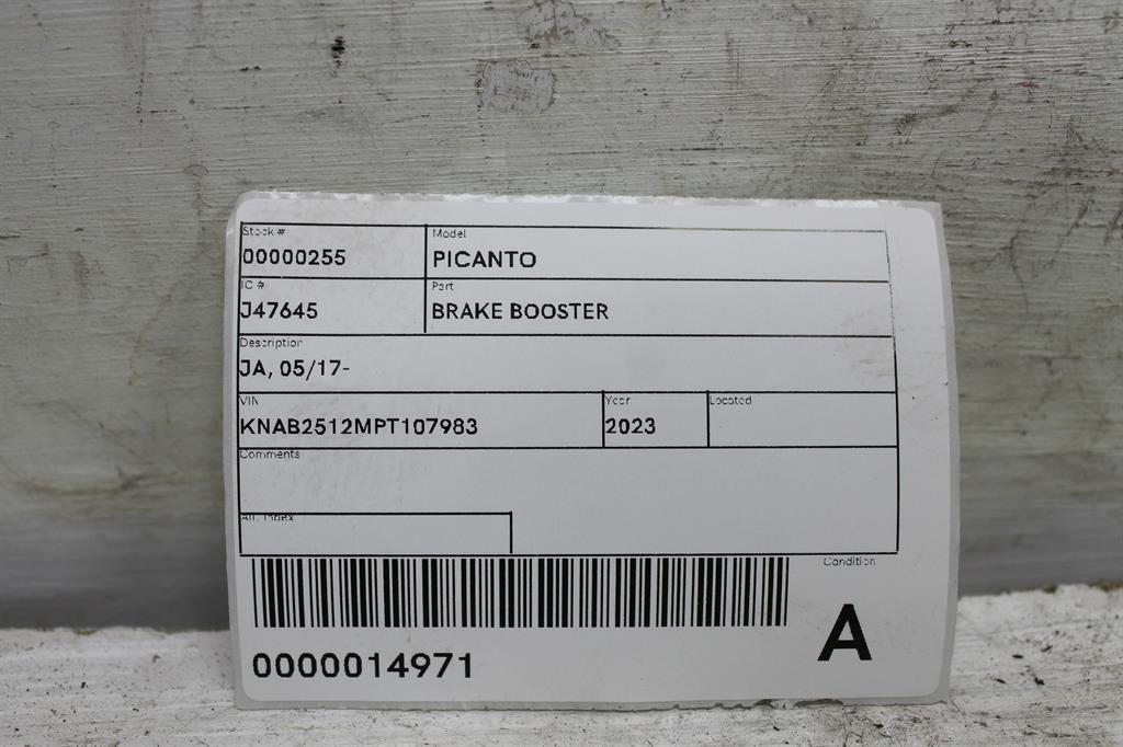 View Auto part Brake Booster Kia Picanto 2023